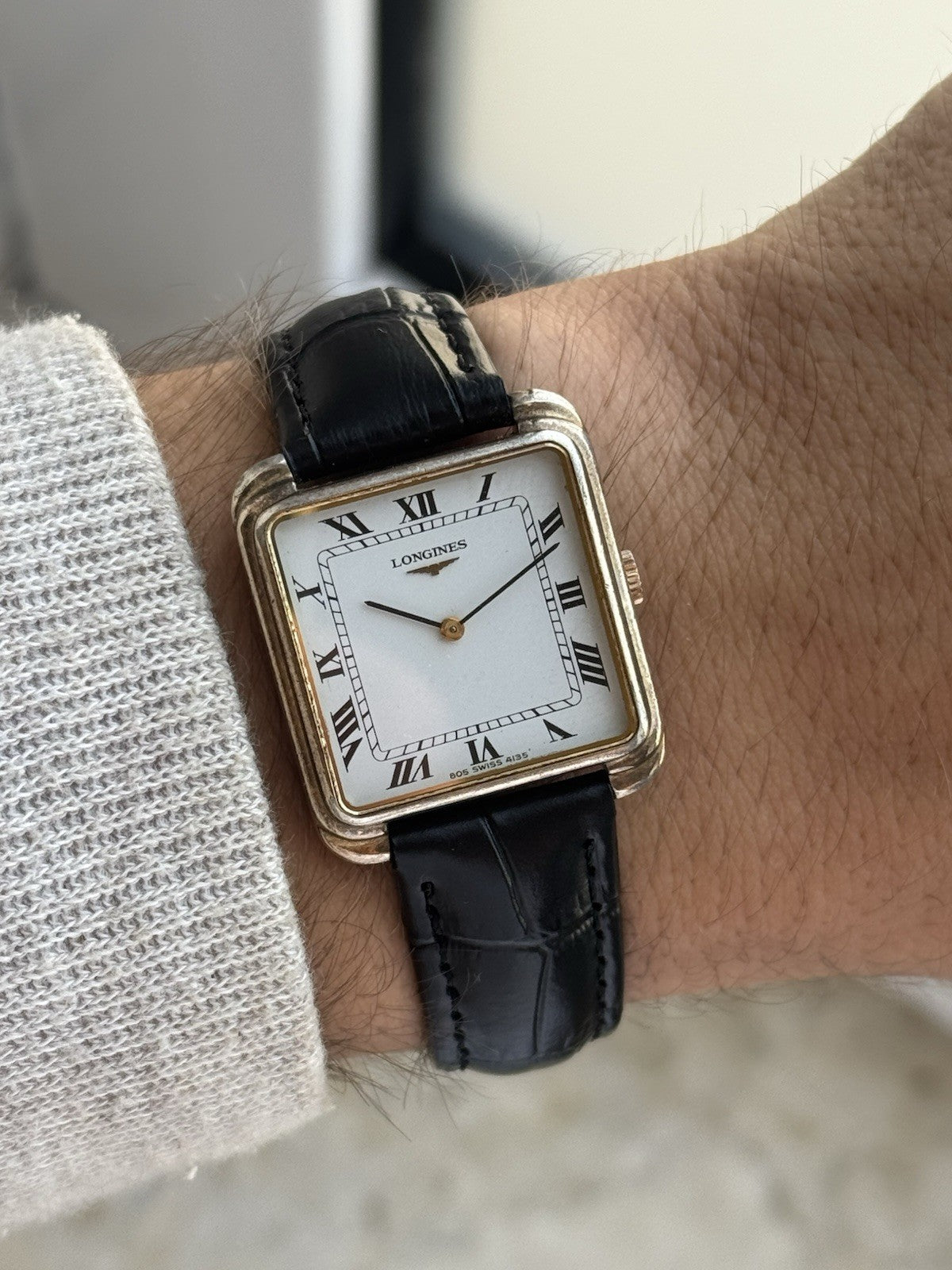 Longines Tank Vintage TV Rare Manual Wind Silver watch