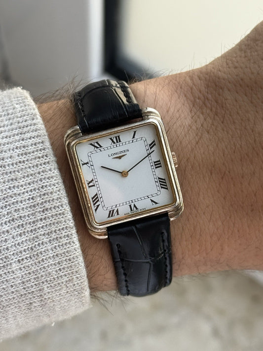 Longines Tank Vintage TV Rare Manual Wind Silver watch