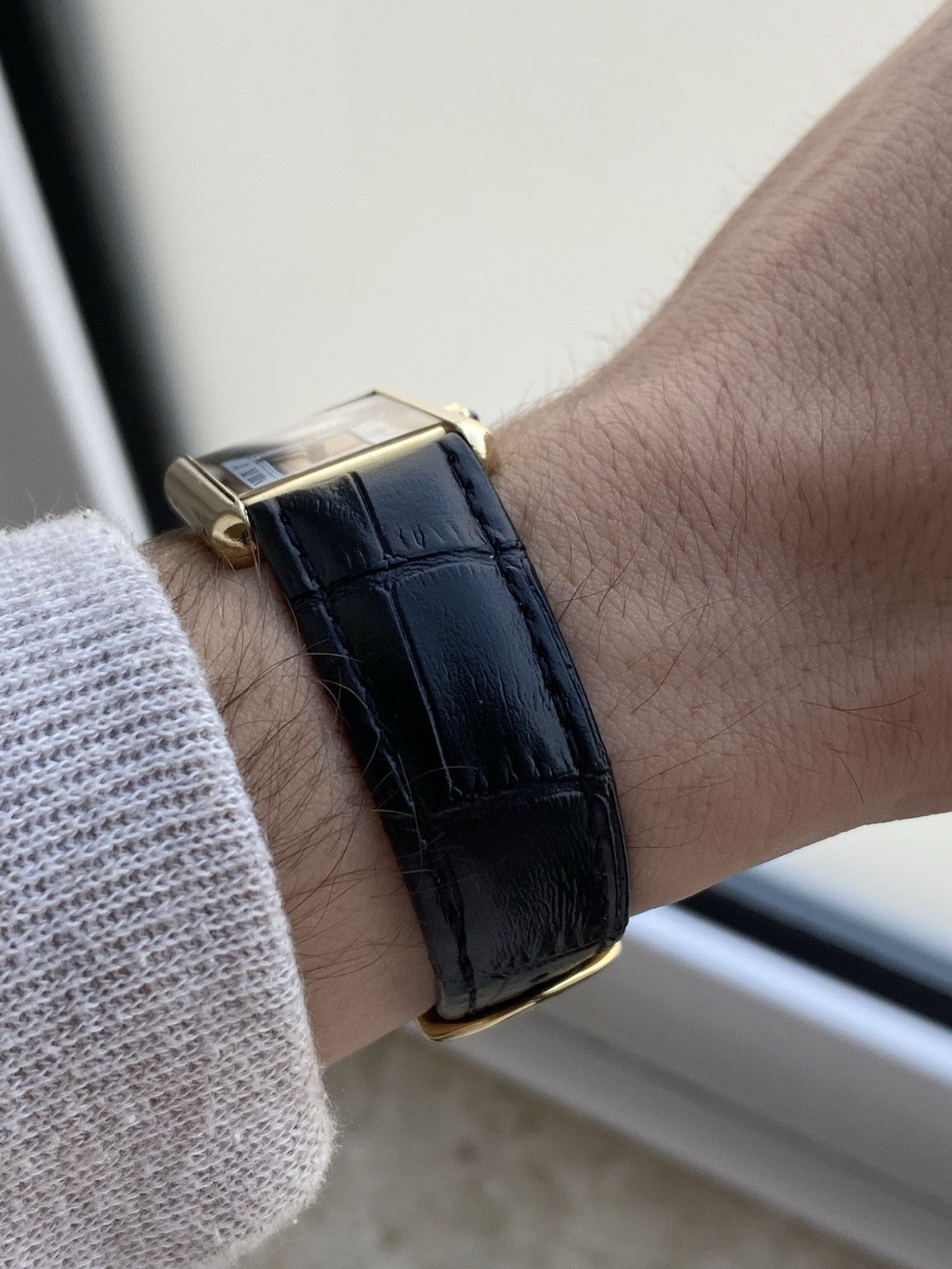 Must de Cartier Tank Vermeil Quartz Mid-Size Watch With Papers