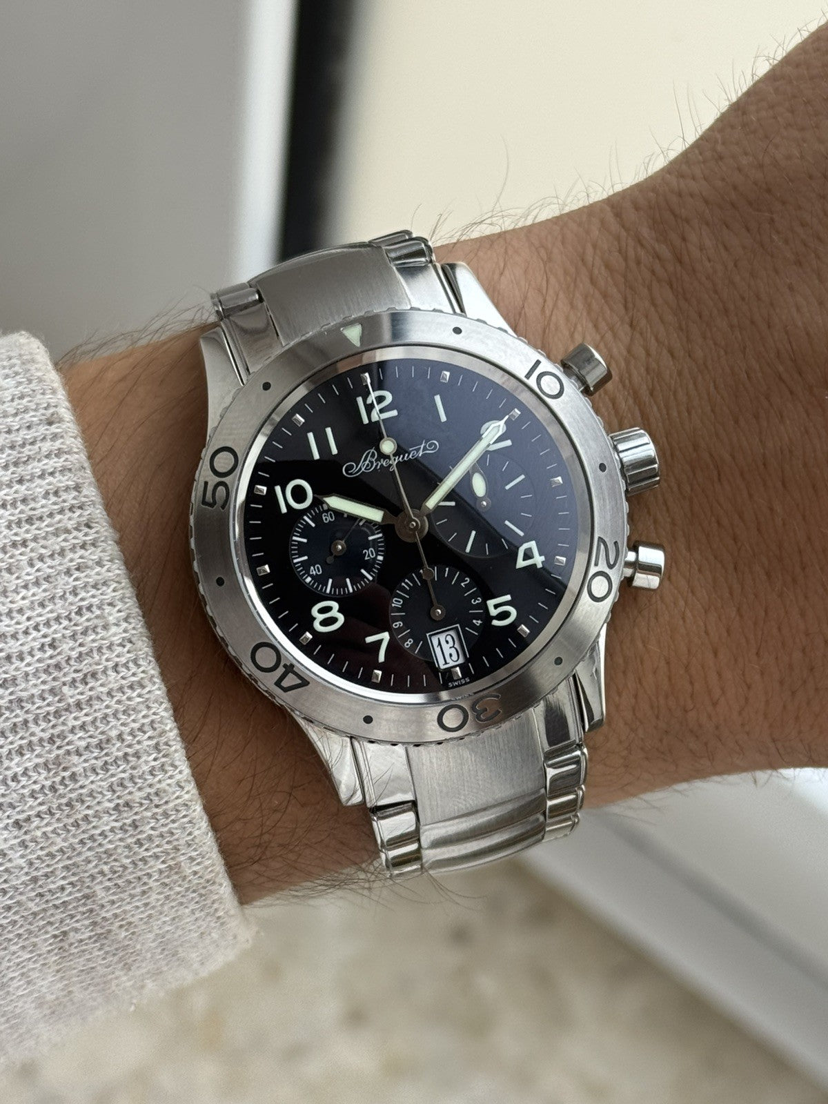 Breguet Type XX Automatic 39mm Chronograph Watch ref 3820
