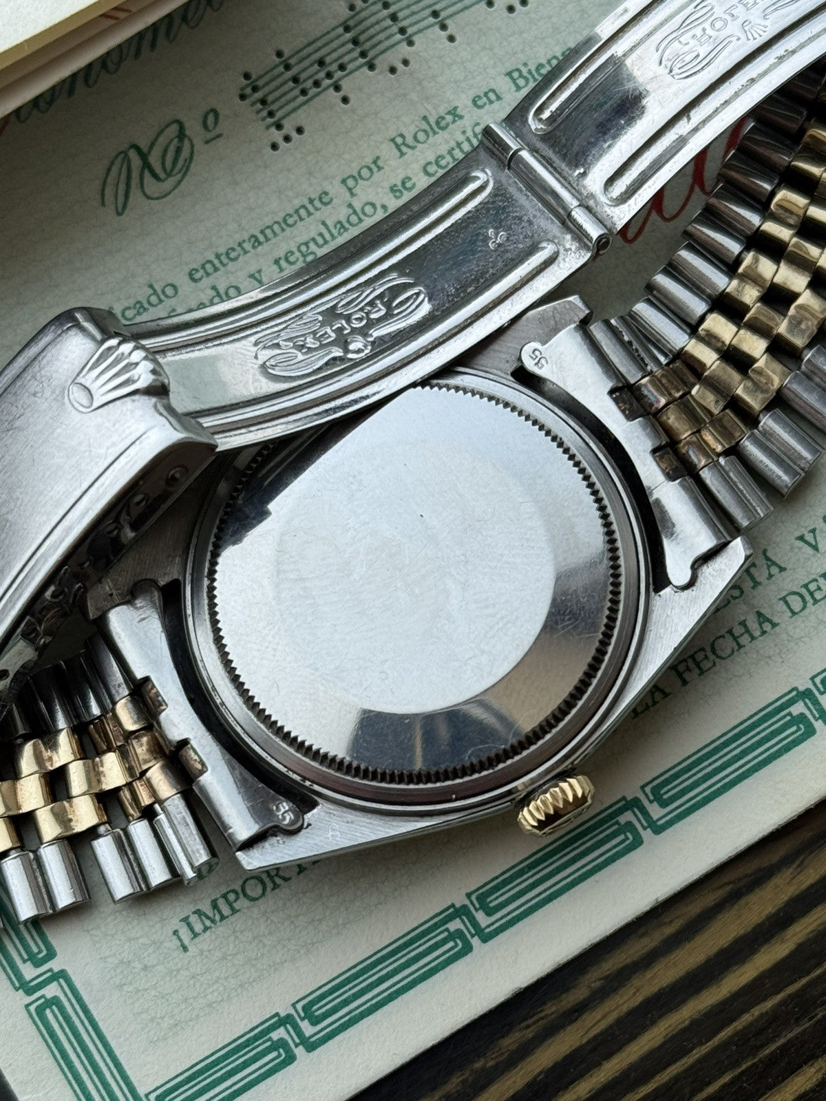 Rolex Datejust 36mm Two-Tone Automatic Vintage Watch ref 1601 full set