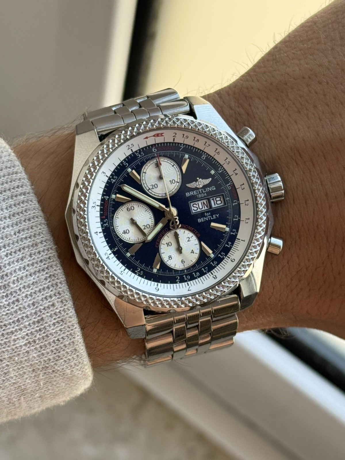 Breitling for Bentley GT Automatic blue Chronograph A13362 45mm