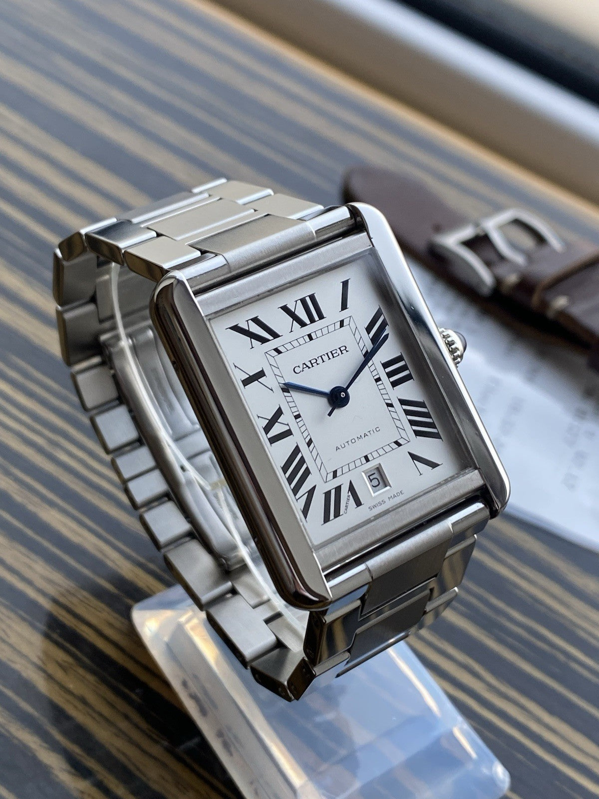 Cartier Tank Solo XL Automatic Silver Dial W5200028 3515 31x41mm