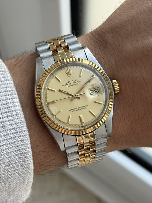 Rolex Datejust 36mm Two-Tone Automatic Vintage Watch ref 1601