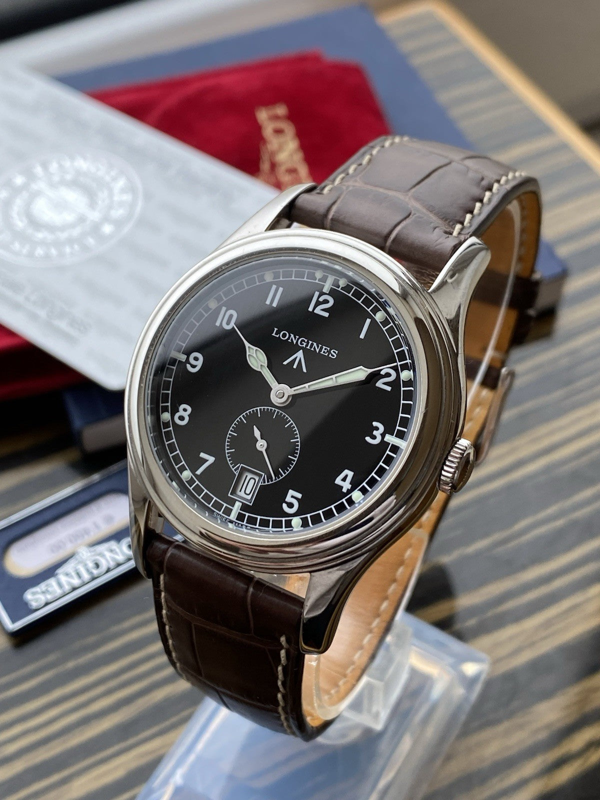 Longines Heritage Military Automatic limited edition, New Old Stock Full Set