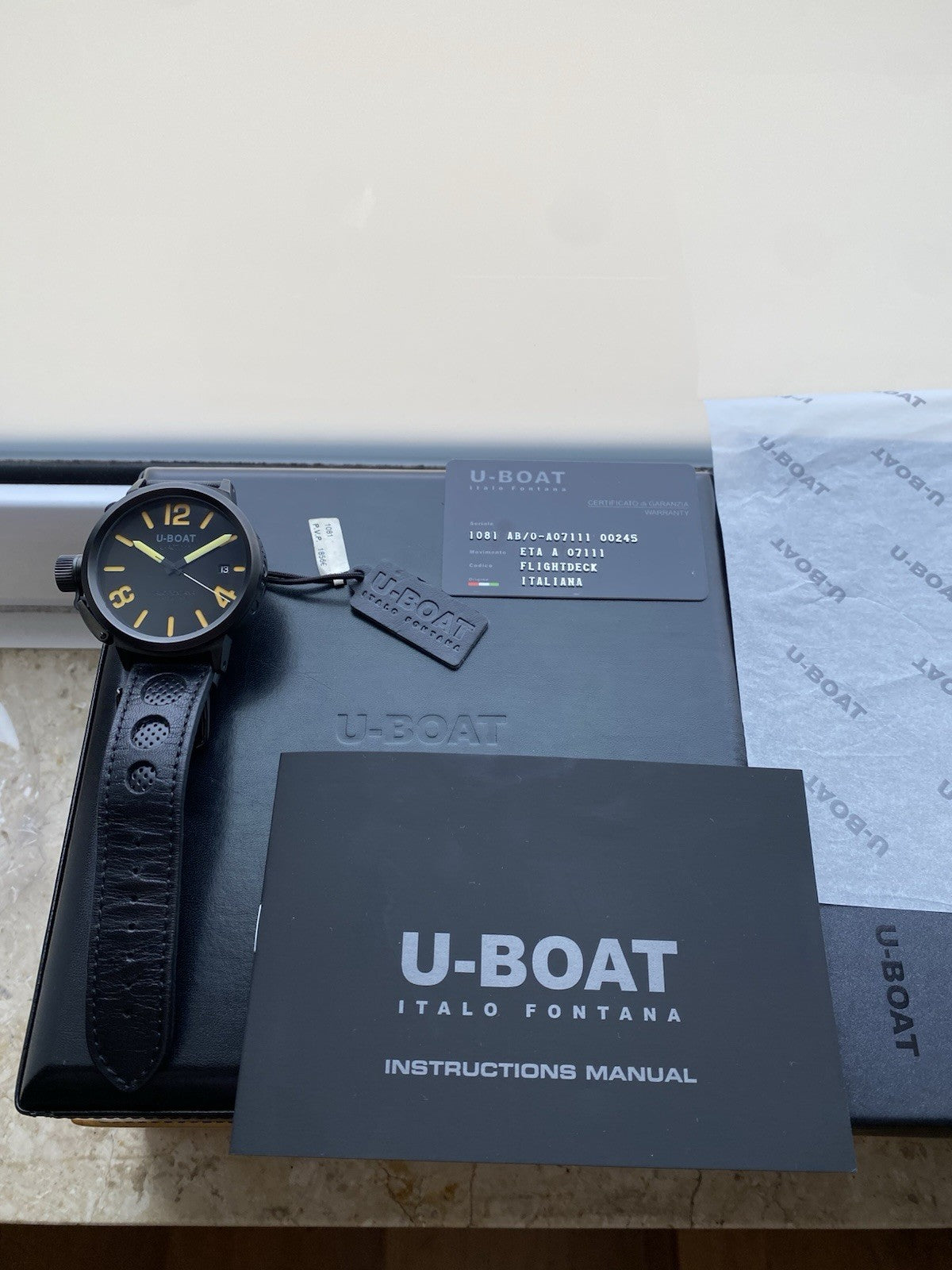 U-Boat Flightdeck 50 Automatic Full Set - New Old Stock - 50mm