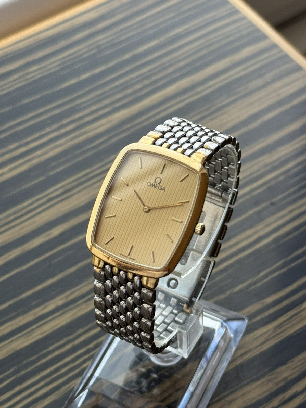 Vintage Omega De Ville Tank Quartz Watch