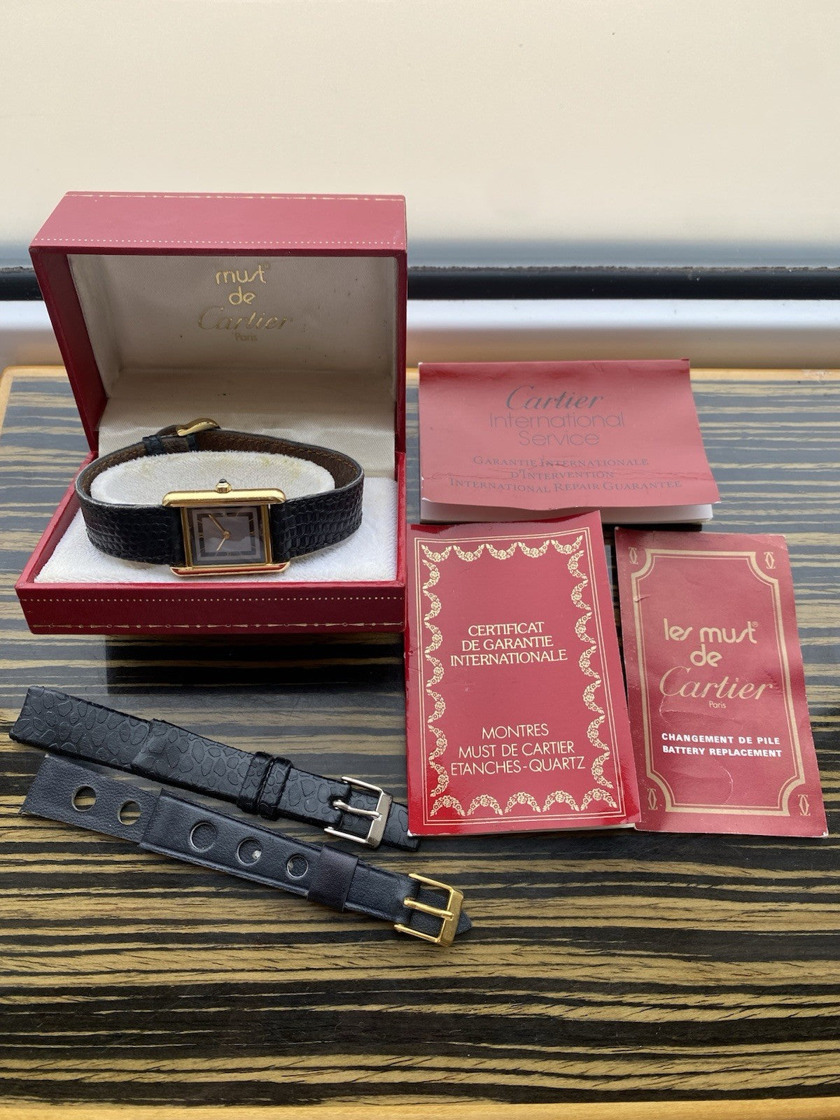 Must de Cartier Tank Vermeil Quartz Watch