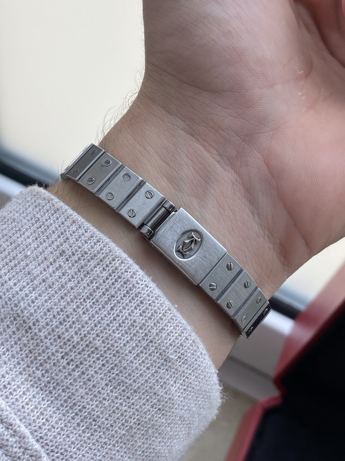 Vintage Cartier Santos Quartz 27mm Watch Full Set