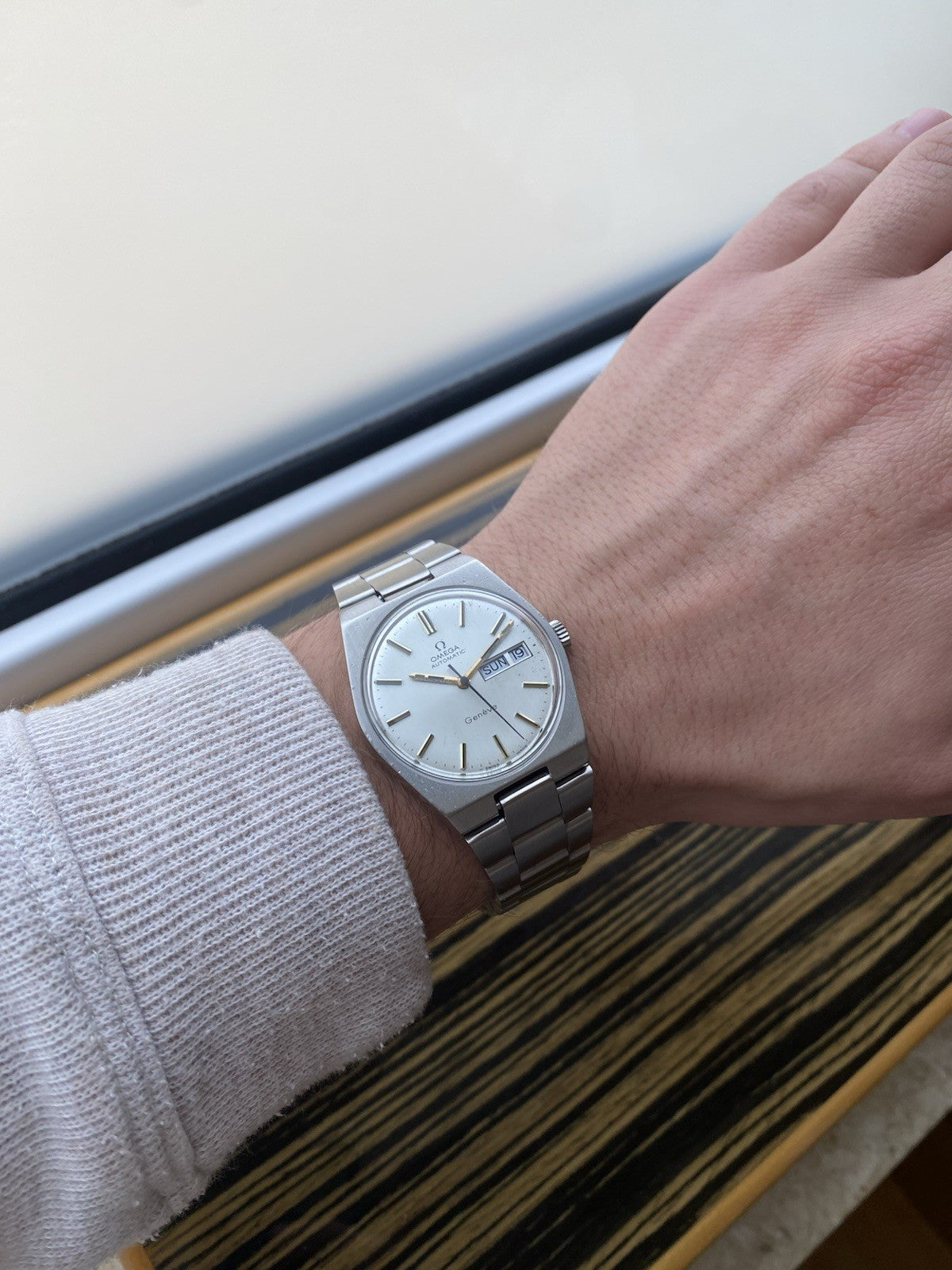Omega Geneve Day Date Automatic Vintage Watch For Men