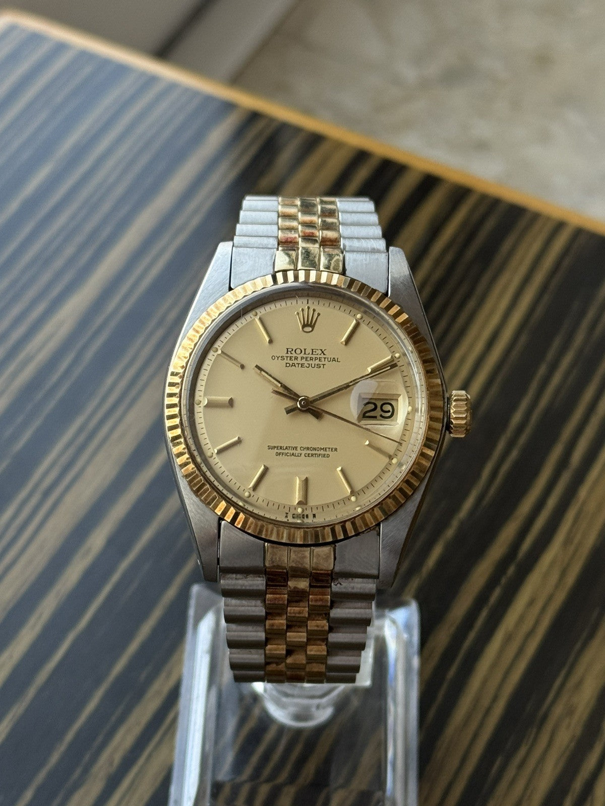 Rolex Datejust 36mm Two-Tone Automatic Vintage Watch ref 1601