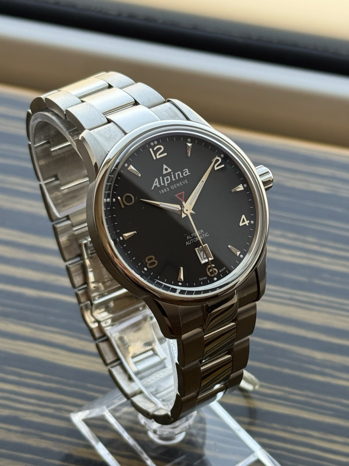 NOS Alpina Alpiner Black Automatic Watch