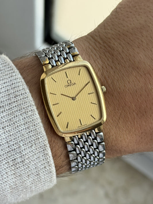 Vintage Omega De Ville Tank Quartz Watch
