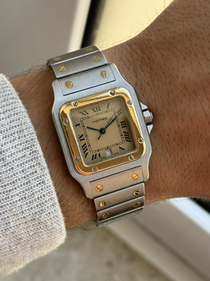 Cartier Santos Galbée Midsize Steel & Gold Quartz