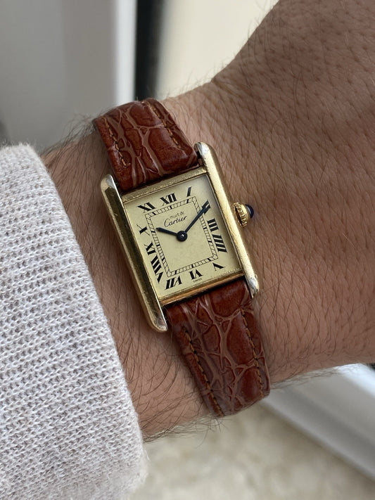 Must de Cartier Tank Vermeil Quartz Ladies Watch