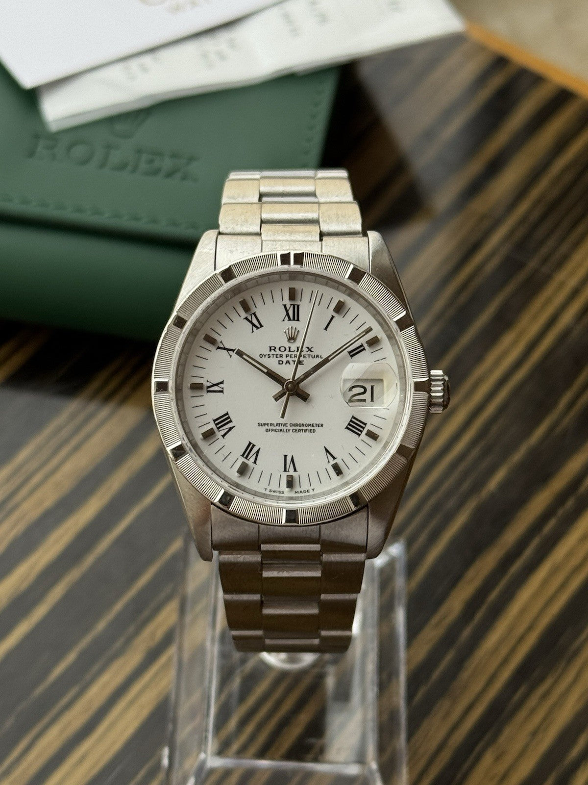 Rolex Oyster Perpetual Date 34mm Automatic  Watch Ref 15010