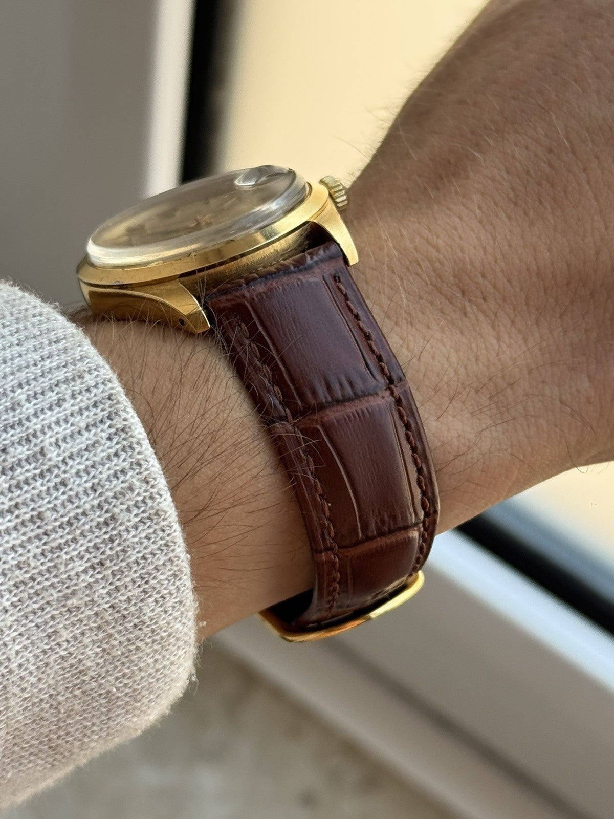 Tudor OysterDate gold plated 34mm manual wind ref 7992