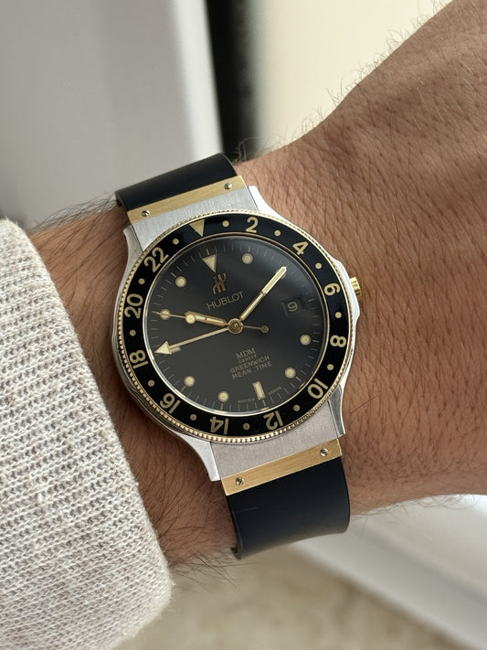 Super Rare Hublot Classic GMT 36mm Quartz Watch MDM