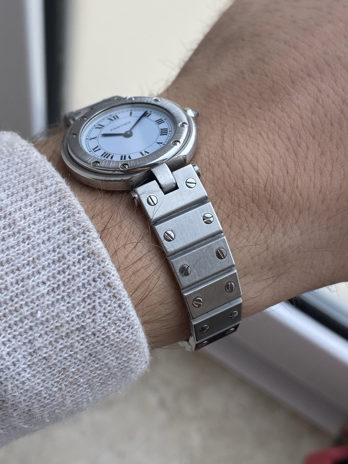 Vintage Cartier Santos Quartz 27mm Watch Full Set