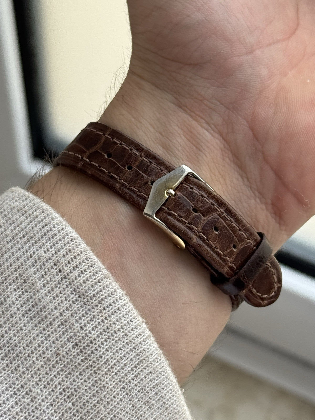 Must de Cartier Tank Vermeil Wood Dial Mechanical