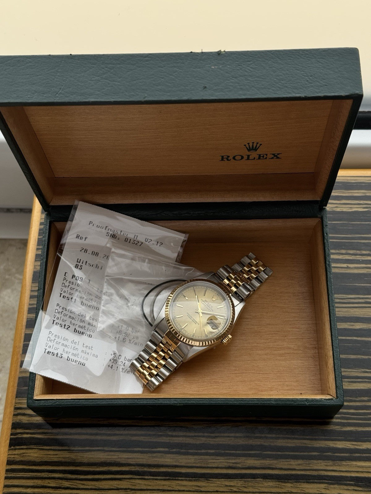 Rolex Datejust Two Tone Automatic Watch Ref 16233