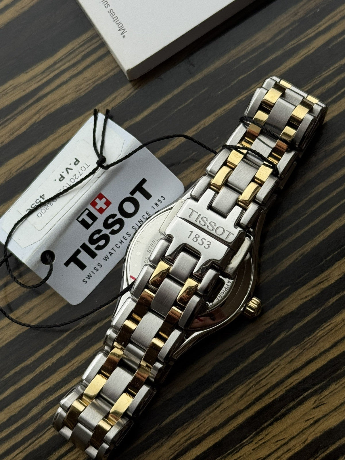 Tissot Flamingo quartz Brand New / Full Set gold and white