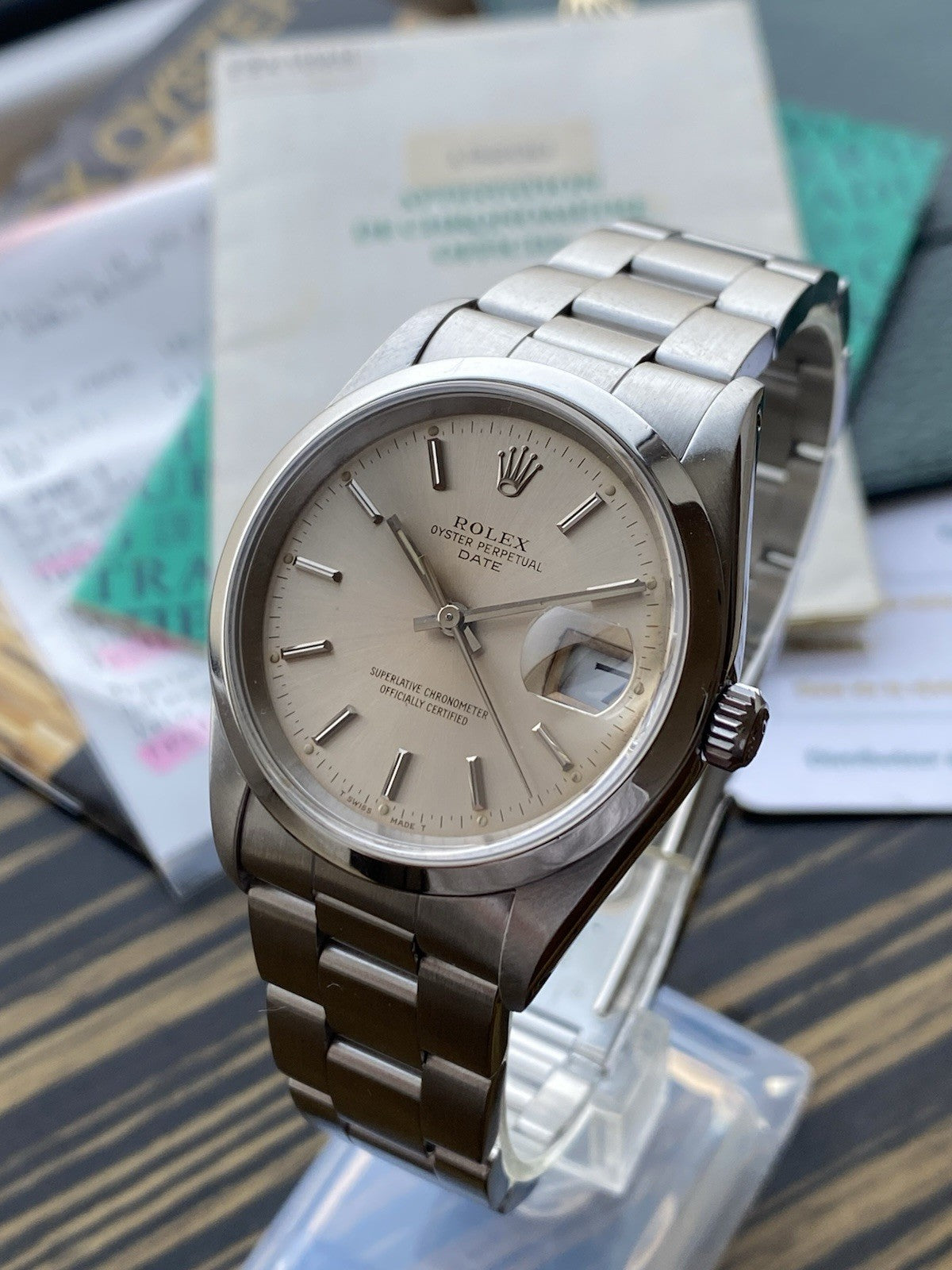 Rolex Date Automatic Vintage Watch Ref 15200 With Papers