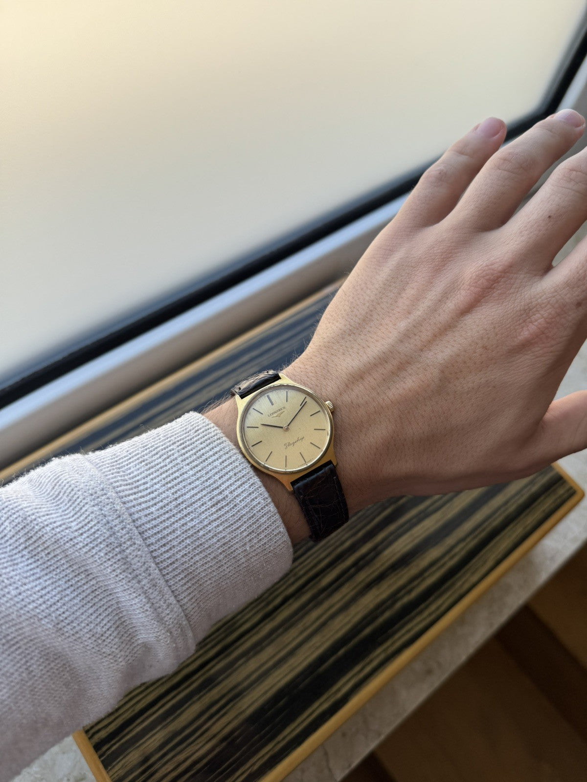 Longines Vintage Mechanical Watch 33mm Gold Tone For Men