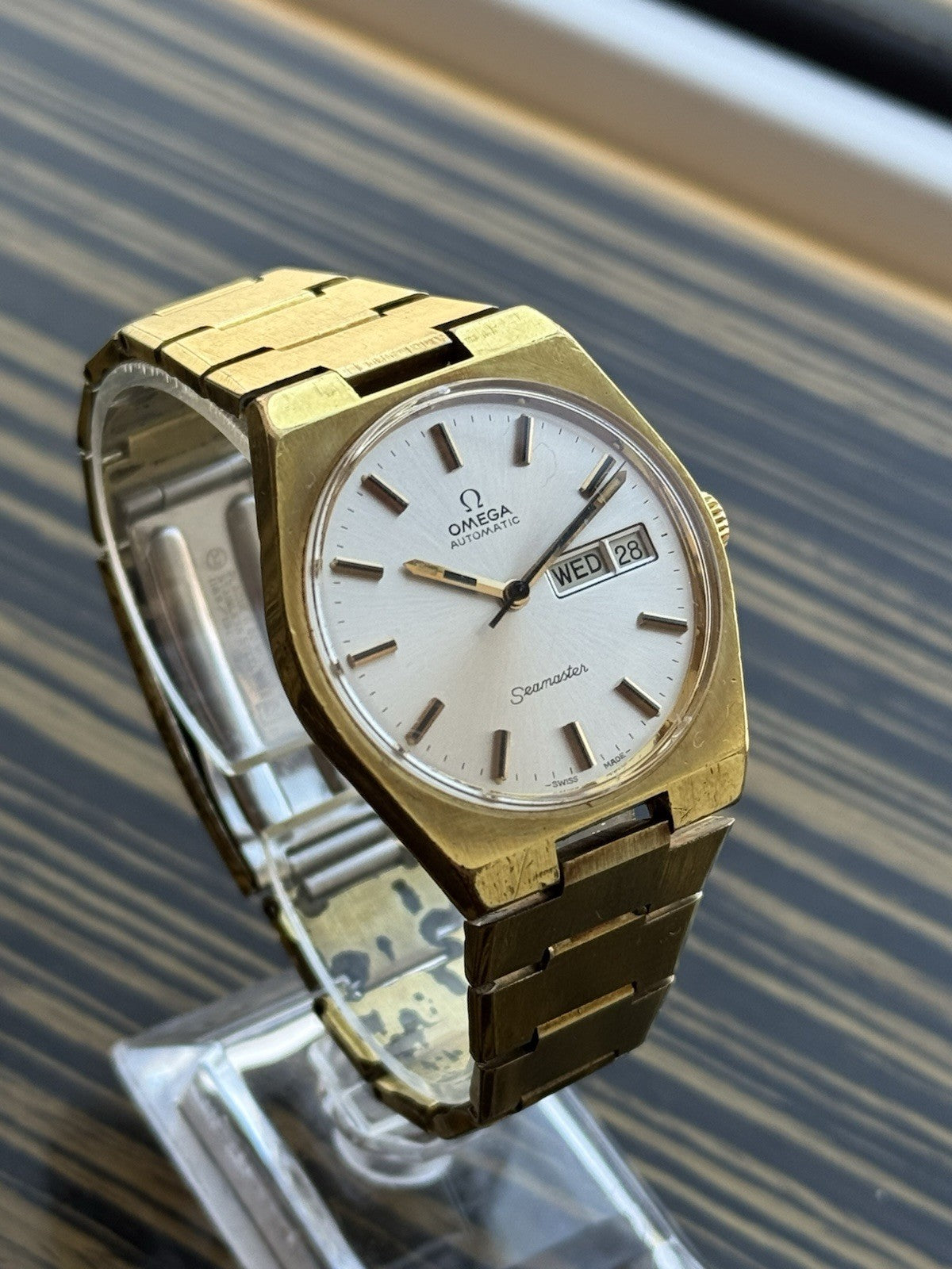 Omega Geneve Day Date Automatic Vintage Watch For Men