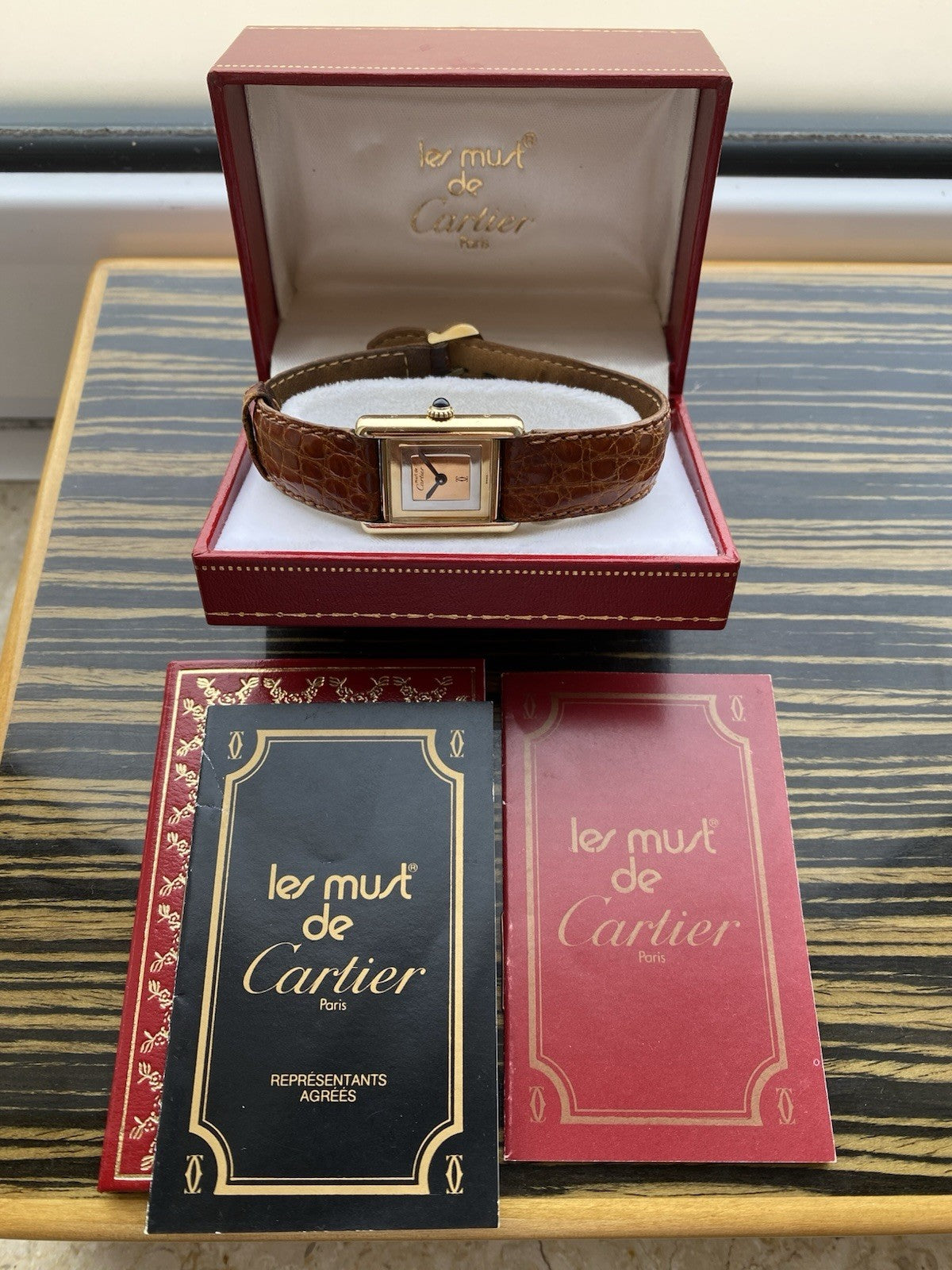 Must de Cartier Tank Vermeil Mechanical Watch