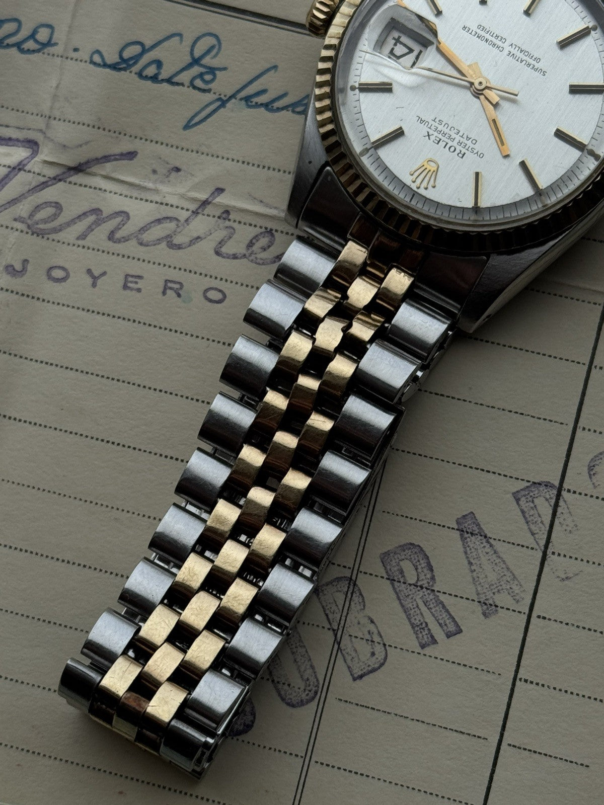 Rolex Datejust 36mm Two-Tone Automatic Vintage Watch ref 1601 full set
