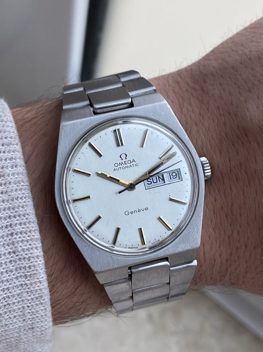 Omega Geneve Day Date Automatic Vintage Watch For Men