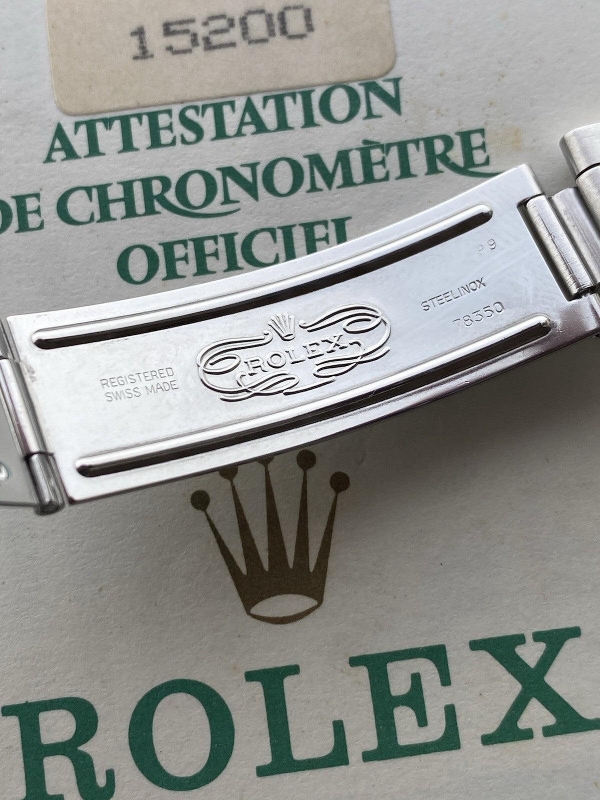 Rolex Date Automatic Vintage Watch Ref 15200 With Papers