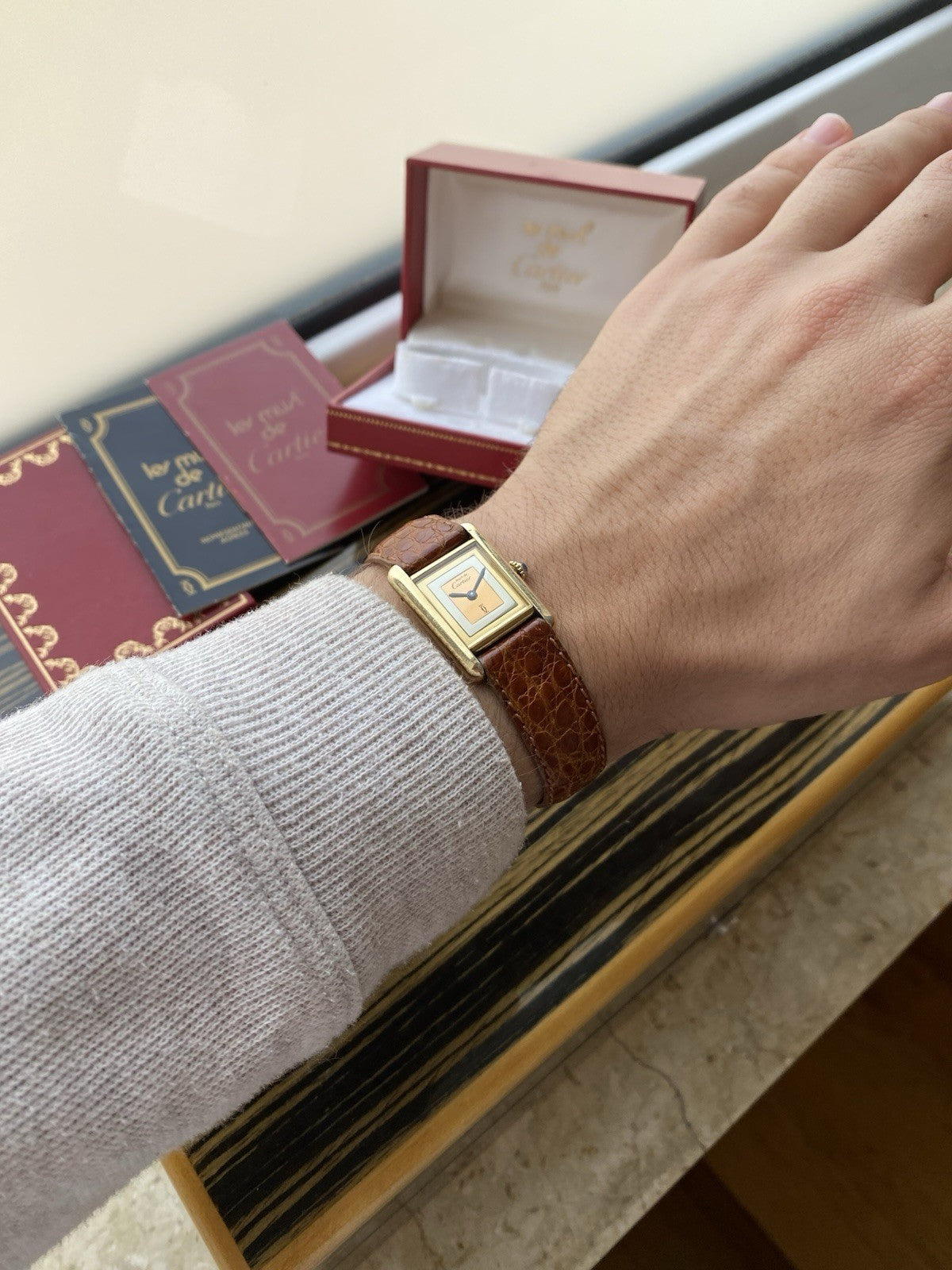 Must de Cartier Tank Vermeil Mechanical Watch