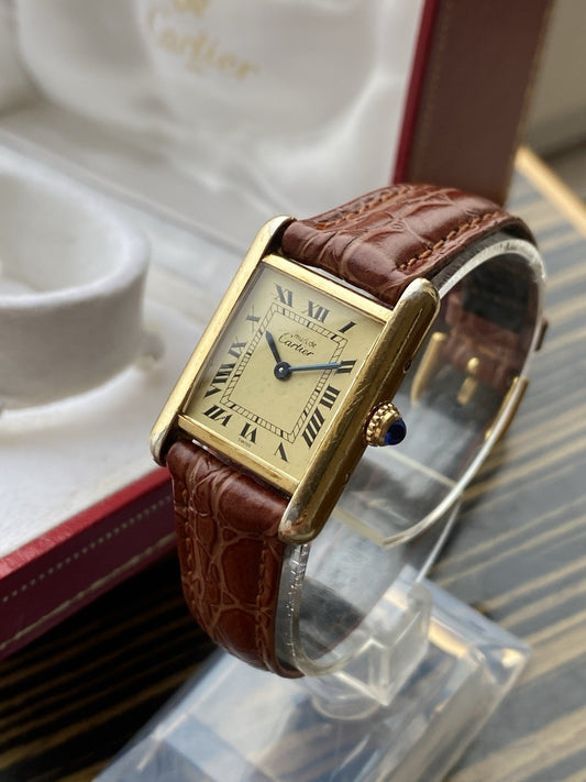 Must de Cartier Tank Vermeil Quartz Ladies Watch