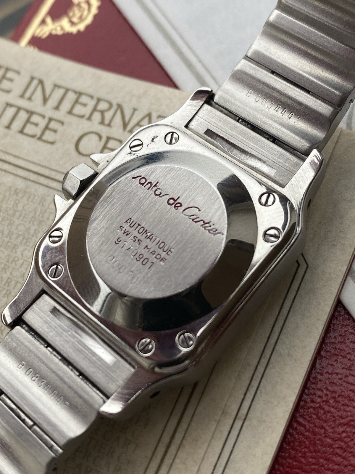 Vintage Cartier Santos Carrée 24mm Automatic Full Set