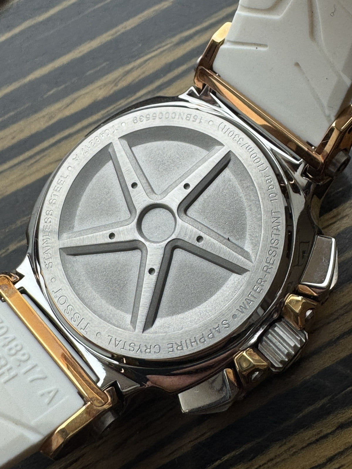 Tissot tT-Rce Chronograph Brand New / Full Set gold and white