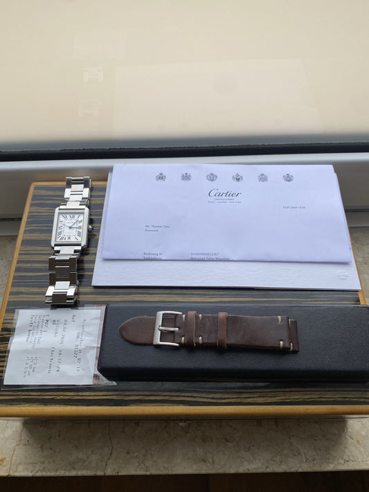 Cartier Tank Solo XL Automatic Silver Dial W5200028 3515 31x41mm