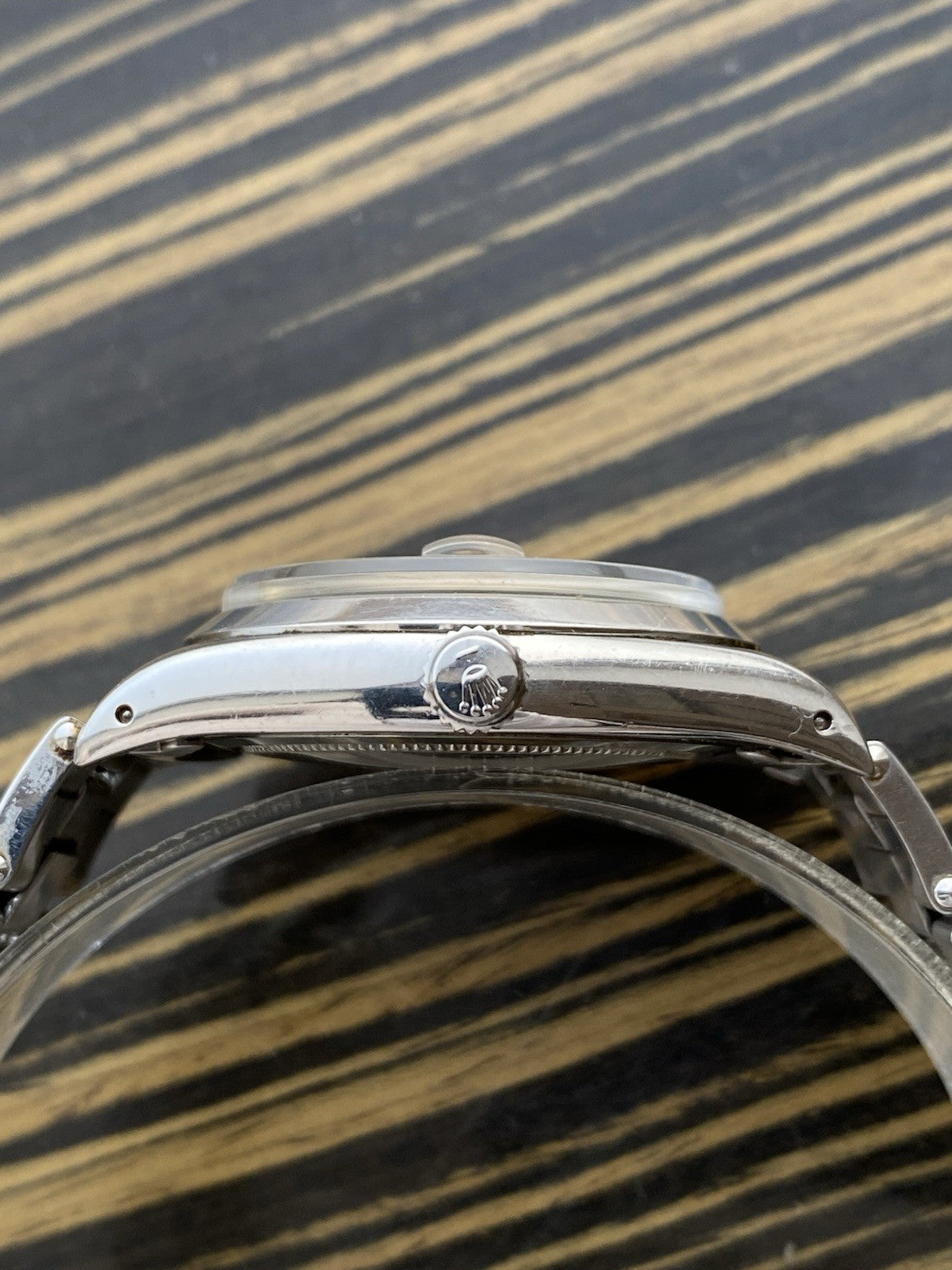 Rolex OysterDate Precision Vintage Tropical Dial Watch Ref 6694