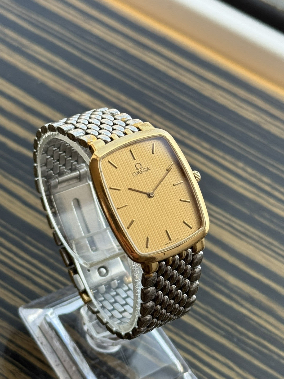 Vintage Omega De Ville Tank Quartz Watch