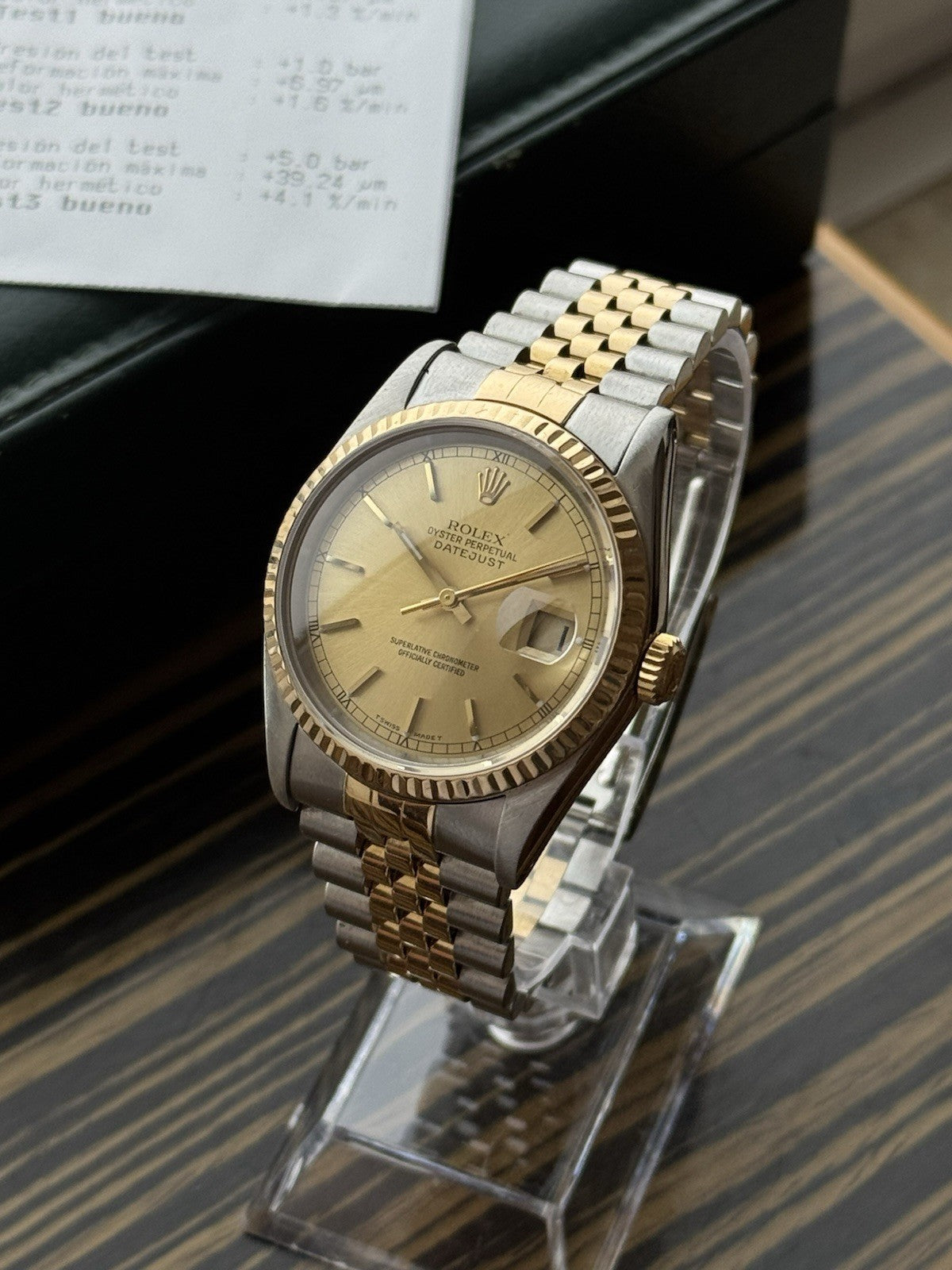 Rolex Datejust Two Tone Automatic Watch Ref 16233