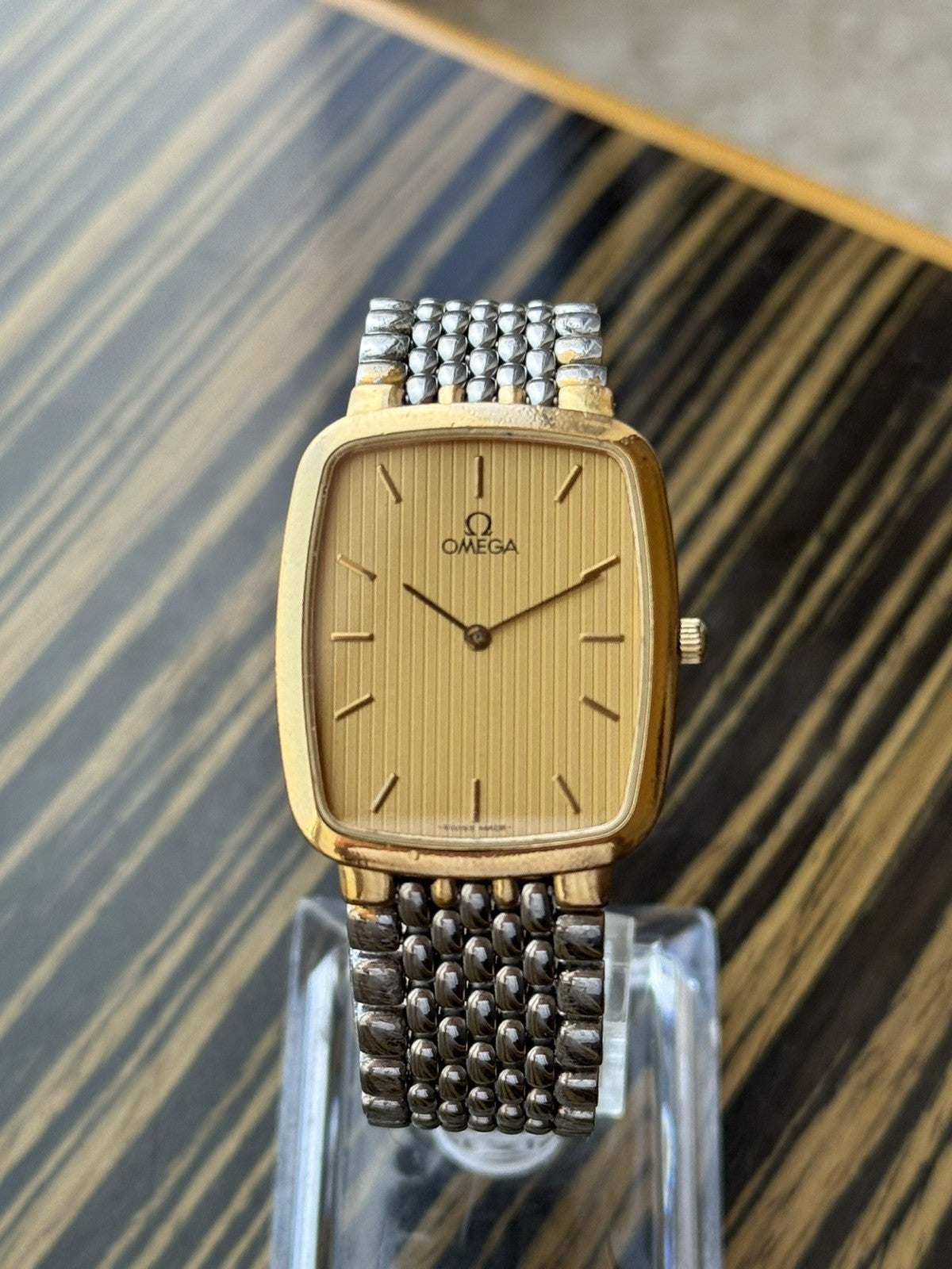 Vintage Omega De Ville Tank Quartz Watch