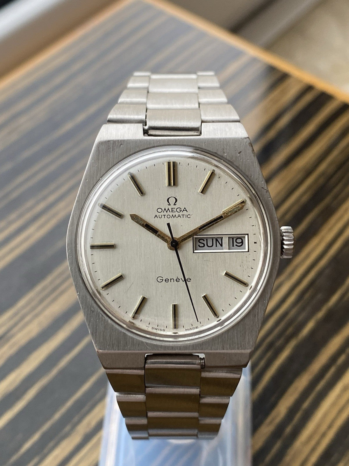 Omega Geneve Day Date Automatic Vintage Watch For Men