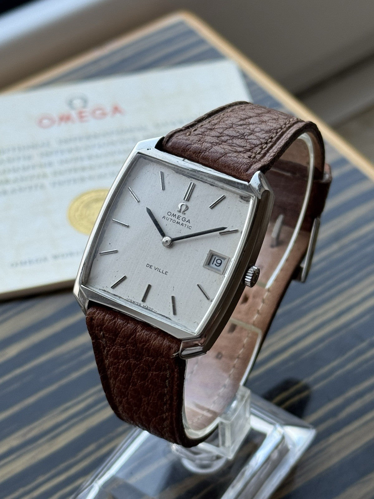 Omega De Ville Automatic Vintage Watch For Men With Box And Papers