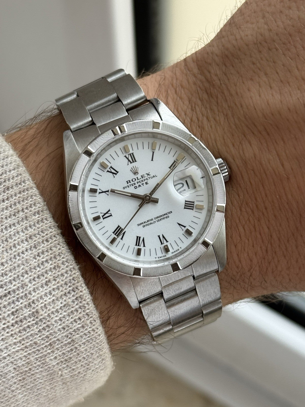 Rolex Oyster Perpetual Date 34mm Automatic  Watch Ref 15010