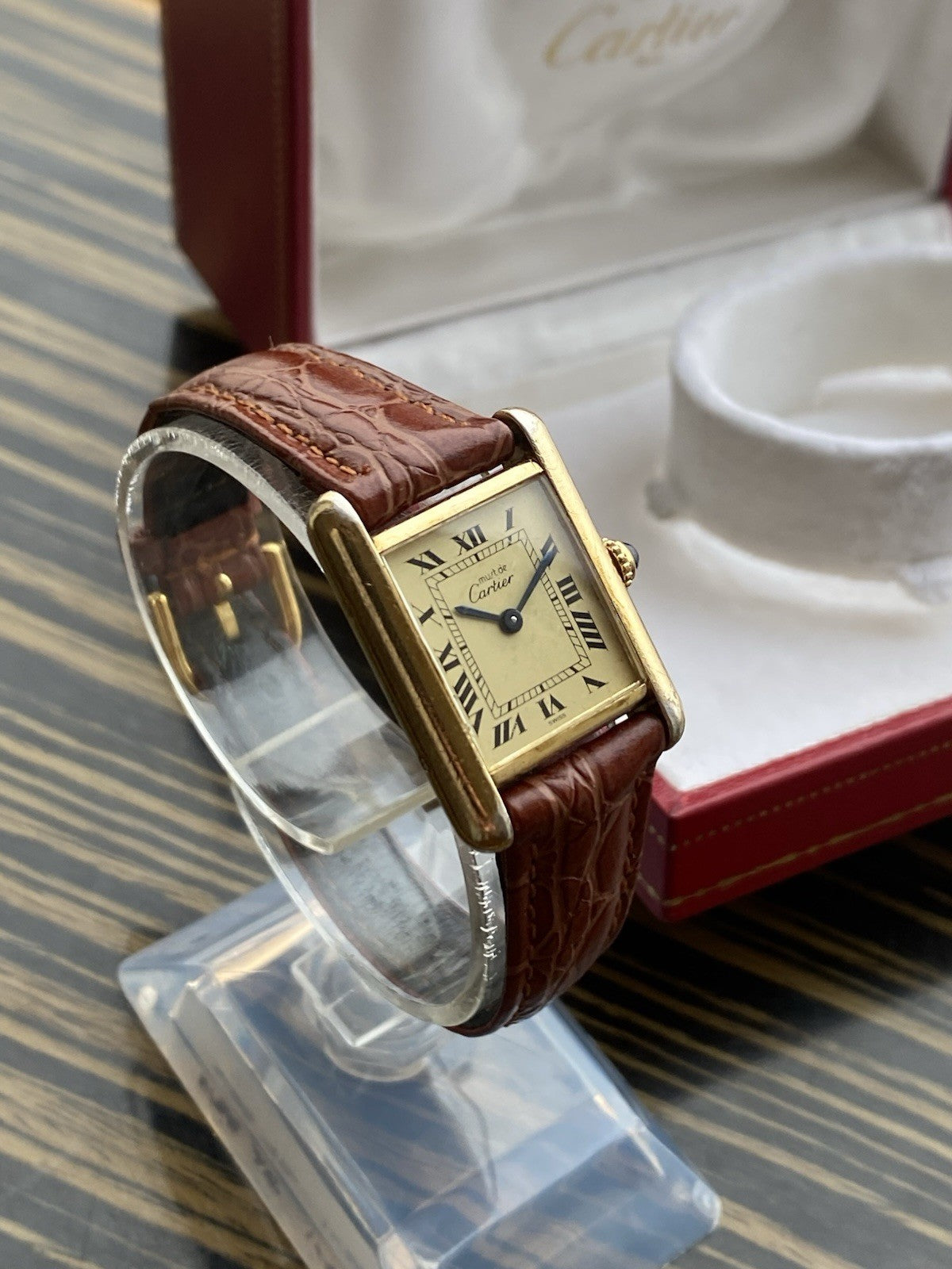 Must de Cartier Tank Vermeil Quartz Ladies Watch