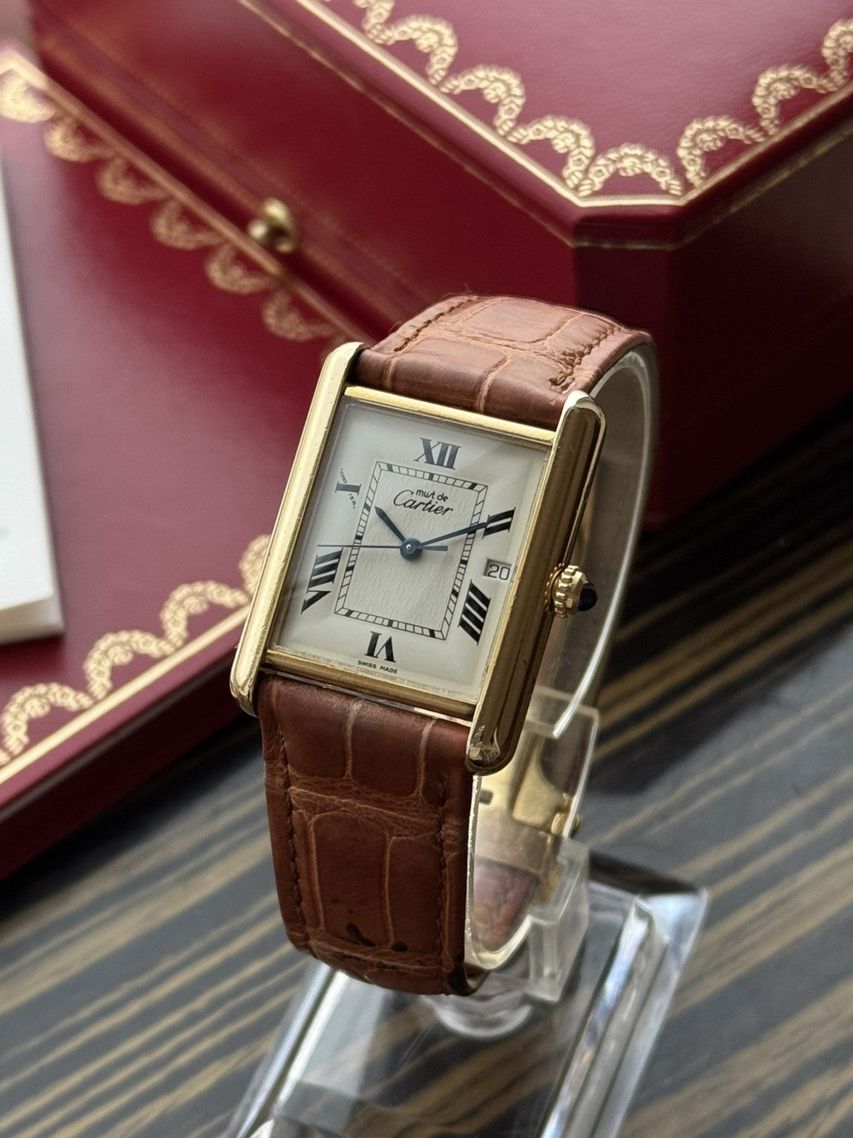 Must de Cartier Tank Quartz Big-Size Watch Ref 2413