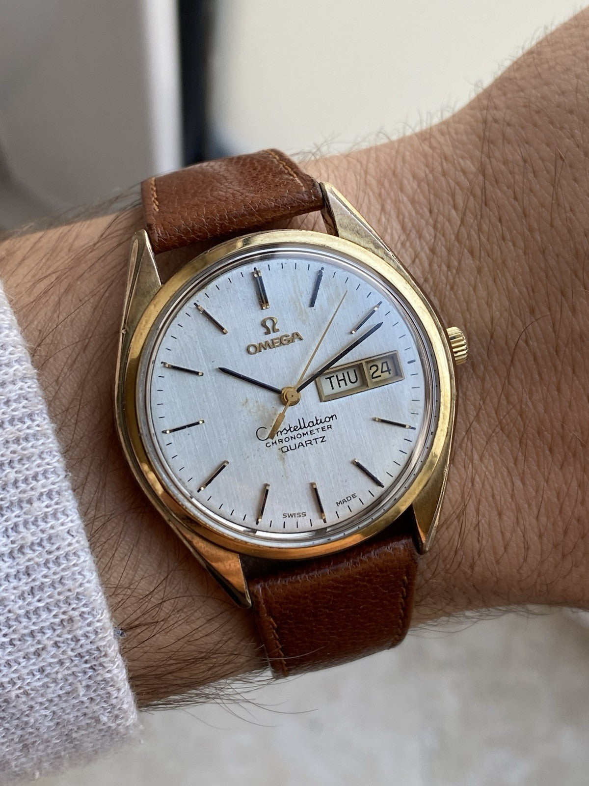 Vintage Omega Constellation Day-Date Quartz Watch