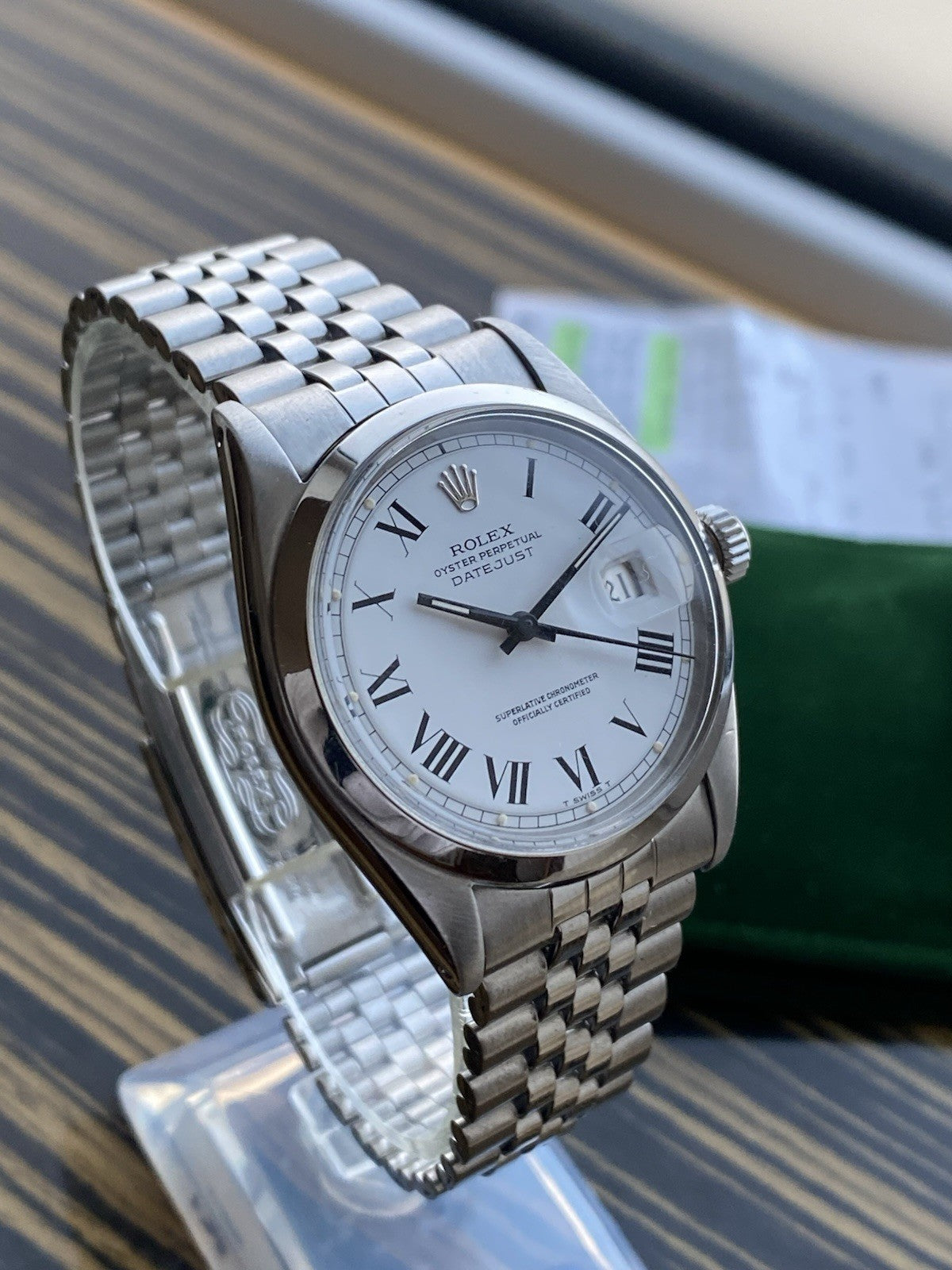 Rolex Datejust 36mm Automatic Vintage Watch Ref 1600