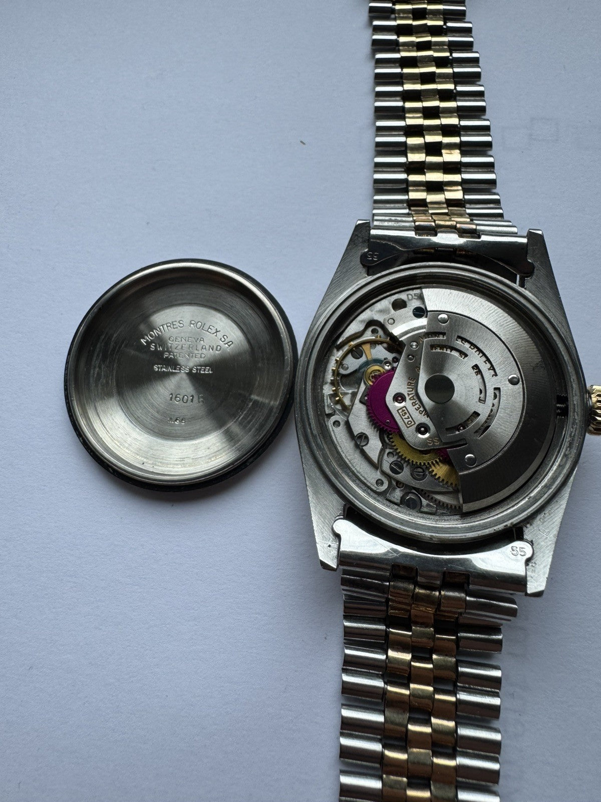 Rolex Datejust 36mm Two-Tone Automatic Vintage Watch ref 1601 full set